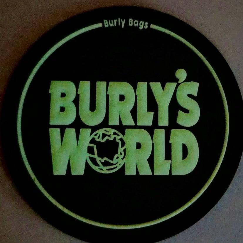 Burly Bags "Burly's World" Glow-in-the-dark  Patch